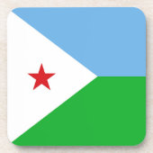 Dschibuti-Flagge Getränkeuntersetzer (Vorderseite)