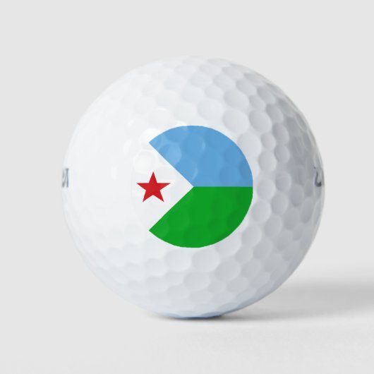 Dschibuti-Flagge Golfball (Vorderseite)