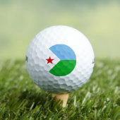 Dschibuti-Flagge Golfball (Insitu T-Shirt)