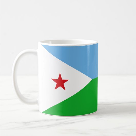 Dschibuti-Flagge Kaffeetasse (Links)