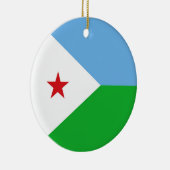 Dschibuti-Flagge Keramik Ornament (Rechts)