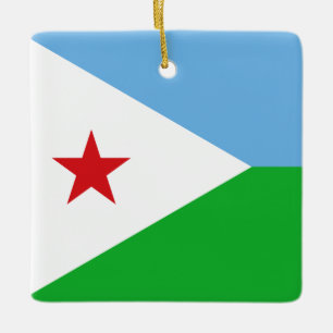 Dschibuti-Flagge Keramikornament
