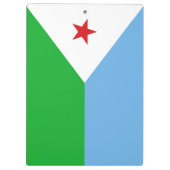 Dschibuti-Flagge Klemmbrett (Rückseite)