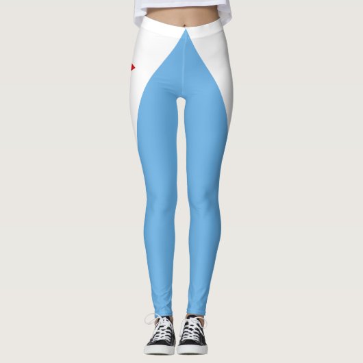 Dschibuti-Flagge Leggings (Vorderseite)