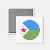 Dschibuti-Flagge Magnet (Vorderseite/Rückseite)