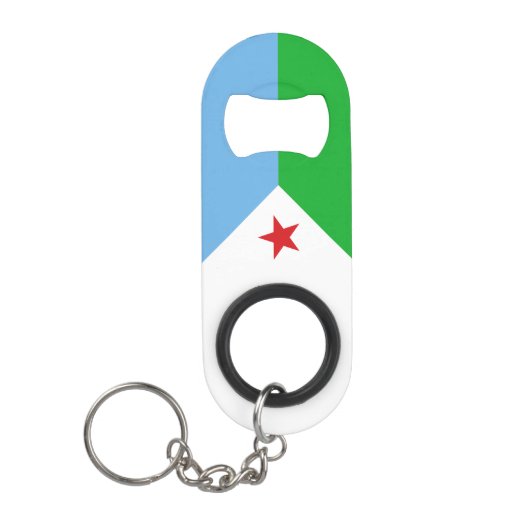 Dschibuti-Flagge Mini Flaschenöffner (Vorderseite)