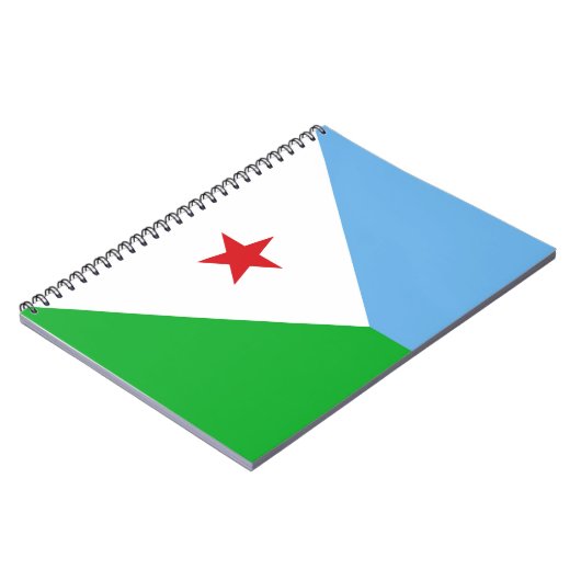 Dschibuti-Flagge Notizblock (Linke Seite)