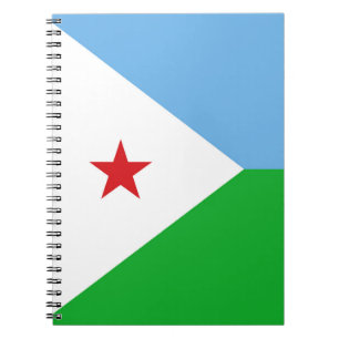 Dschibuti-Flagge Notizblock