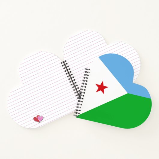 Dschibuti-Flagge Notizblock (Innenseite)