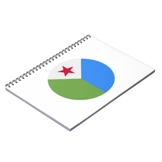 Dschibuti-Flagge Notizblock (Linke Seite)