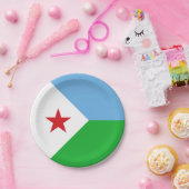 Dschibuti-Flagge Pappteller (Party)