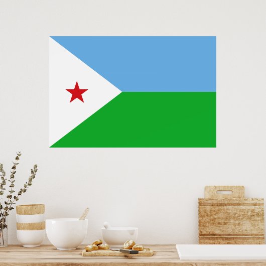 Dschibuti-Flagge Poster (Küche)