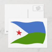 Dschibuti Flagge Postkarte (Vorne/Hinten)