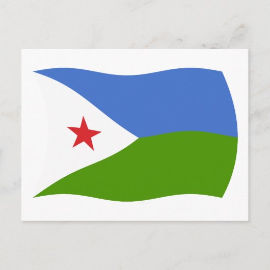Dschibuti Flagge Postkarte (Vorderseite)