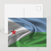 Dschibuti-Flagge Postkarte (Vorne/Hinten)