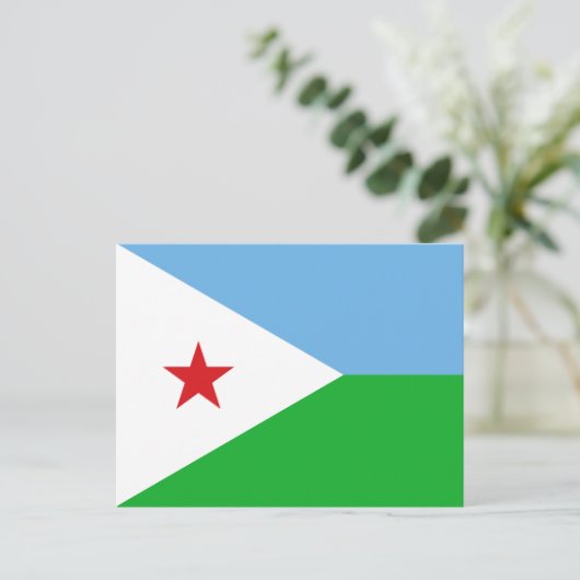 Dschibuti-Flagge Postkarte (Stehend Vorderseite)