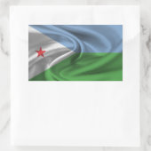 Dschibuti-Flagge Rechteckiger Aufkleber (Tasche)