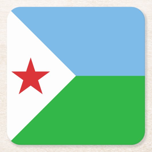 Dschibuti-Flagge Rechteckiger Pappuntersetzer (Vorderseite)