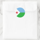 Dschibuti-Flagge Runder Aufkleber (Tasche)