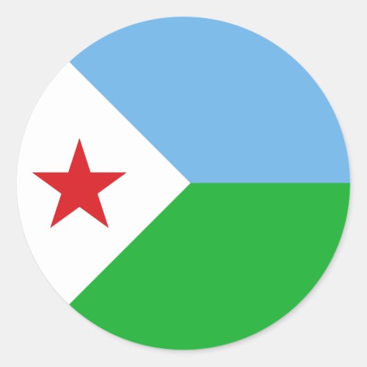 Dschibuti-Flagge Runder Aufkleber (Vorderseite)