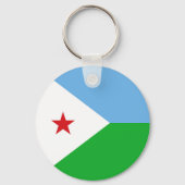 Dschibuti-Flagge Schlüsselanhänger (Vorderseite)