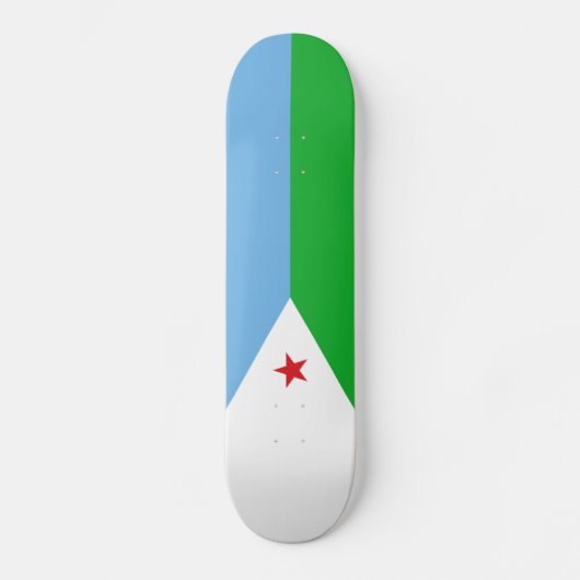 Dschibuti-Flagge Skateboard (Vorderseite)
