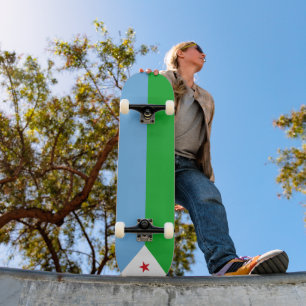 Dschibuti-Flagge Skateboard