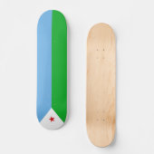 Dschibuti-Flagge Skateboard (Vorderseite)