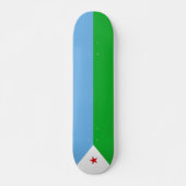 Dschibuti-Flagge Skateboard (Vorne)