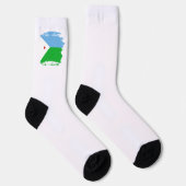 Dschibuti-Flagge Socken (Rechts)