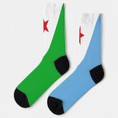 Dschibuti-Flagge Socken (Linkes Detail)