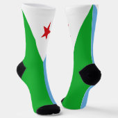 Dschibuti-Flagge Socken (Gewinkelt)