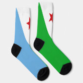 Dschibuti-Flagge Socken (Rechts)