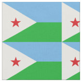 Dschibuti-Flagge Stoff (Nahaufnahme)