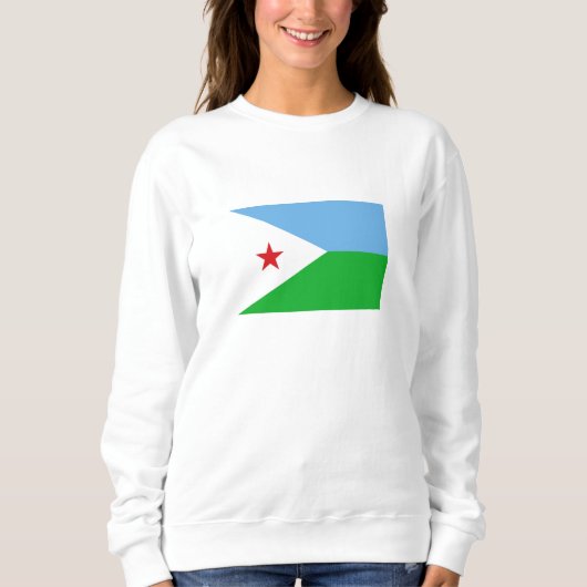 Dschibuti-Flagge Sweatshirt (Vorderseite)
