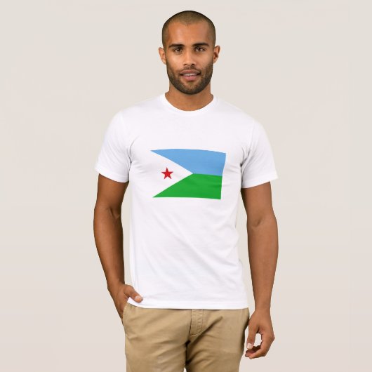 Dschibuti-Flagge T-Shirt (Vorne ganz)
