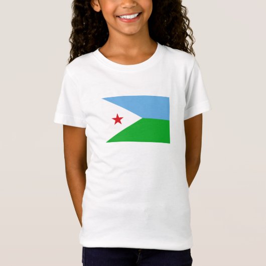 Dschibuti-Flagge T-Shirt (Vorderseite)