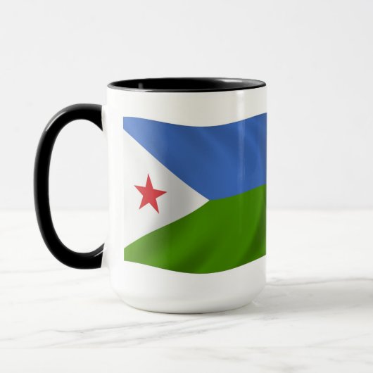 Dschibuti-Flagge Tasse (Links)