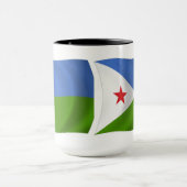 Dschibuti-Flagge Tasse (Zentrum)
