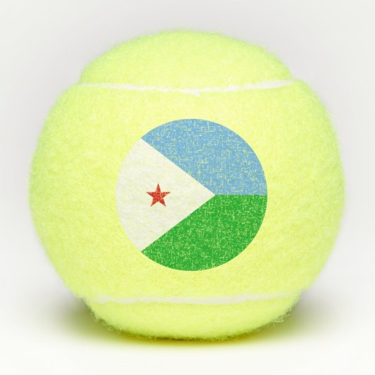 Dschibuti-Flagge Tennisbälle (Vorderseite)