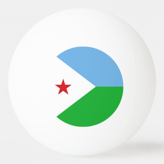 Dschibuti-Flagge Tischtennisball (Vorderseite)