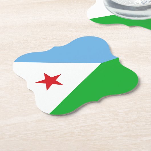 Dschibuti-Flagge Untersetzer (angewinkelt)