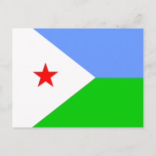 Dschibuti Hochwertige Flagge Postkarte
