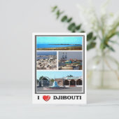 Dschibuti - I Liebe - Postkarte (Stehend Vorderseite)