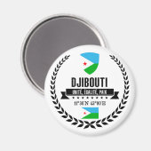 Dschibuti Magnet (Vorderseite/Rückseite)