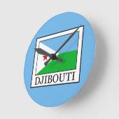 Dschibuti Runde Wanduhr (Winkel)