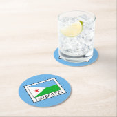 Dschibuti Runder Pappuntersetzer (Vor Ort)