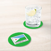 Dschibuti Runder Pappuntersetzer (Vor Ort)