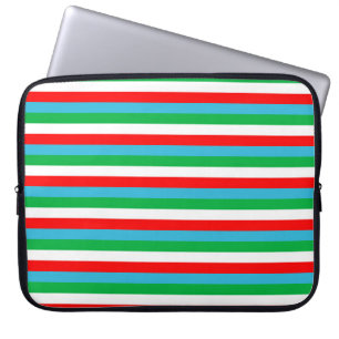 Dschibuti Usbekistan Äquatorialguinea Flagge Strei Laptopschutzhülle