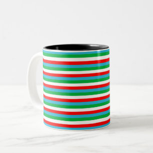 Dschibuti Usbekistan Äquatorialguinea Flagge Strei Zweifarbige Tasse